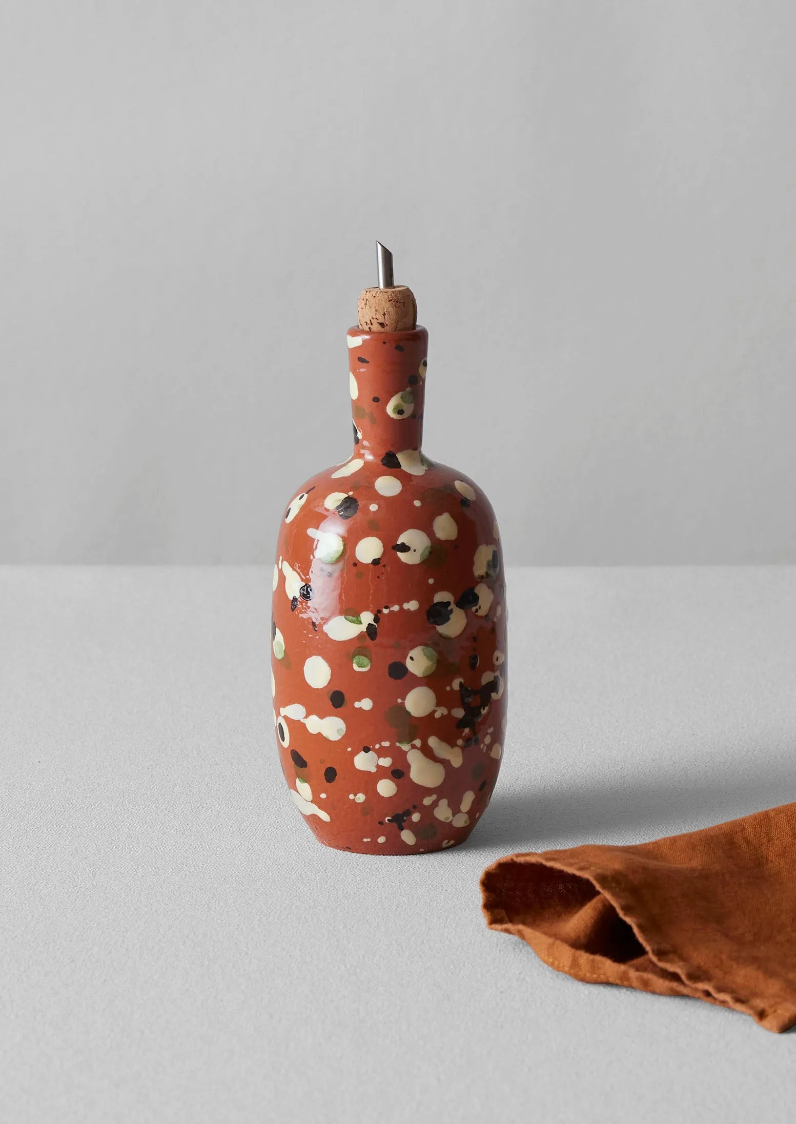 Cortona Splatter Oil Pourer | Terracotta/Multi