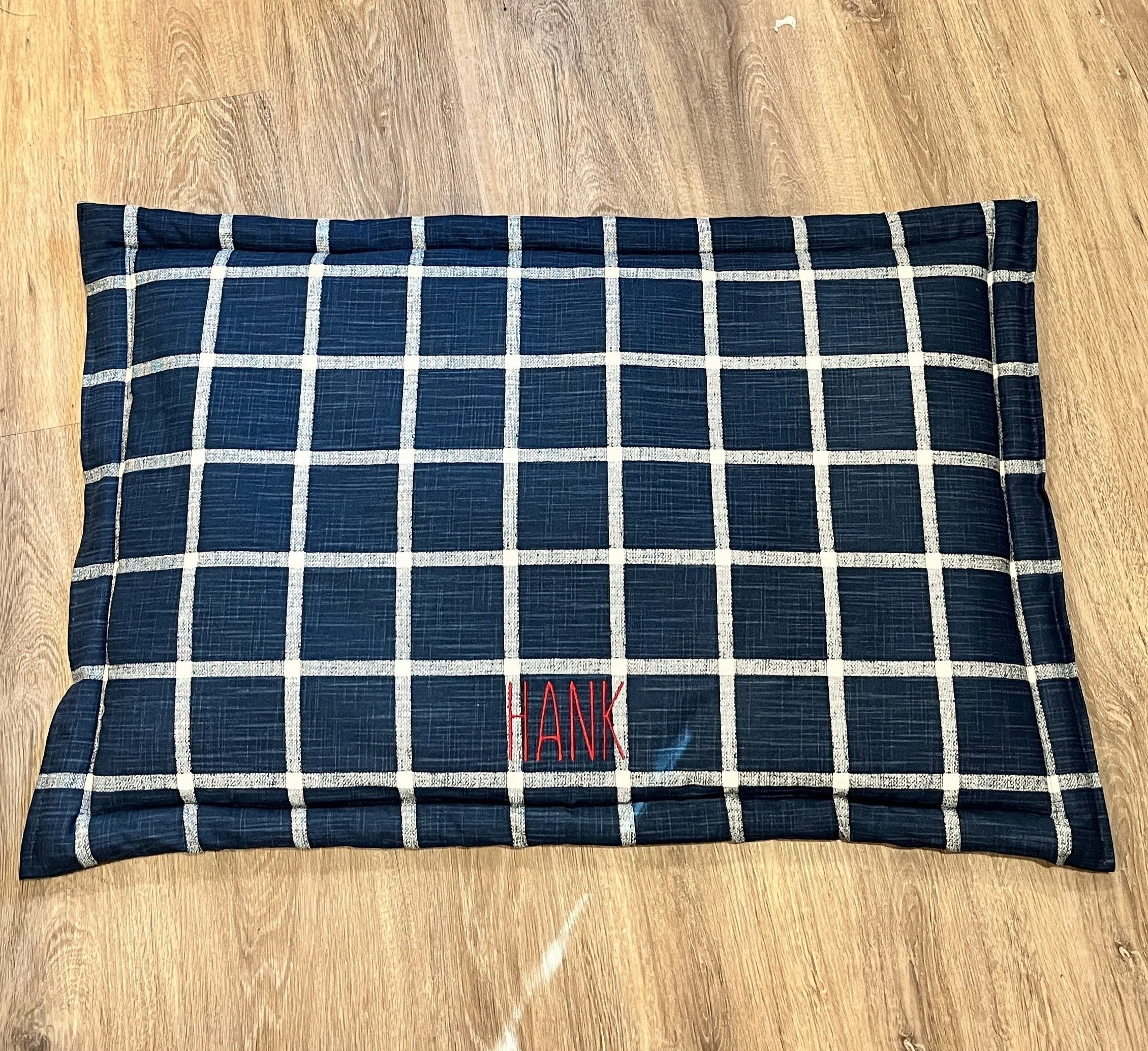 Custom Dog Training Mat in buffalo plaid with Personalization