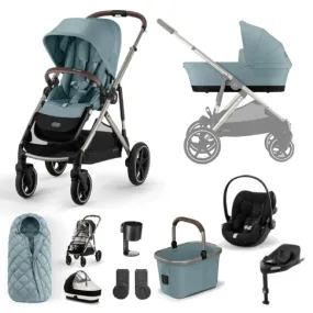 Cybex Gazelle S, Cloud G Travel System - Taupe / Sky Blue