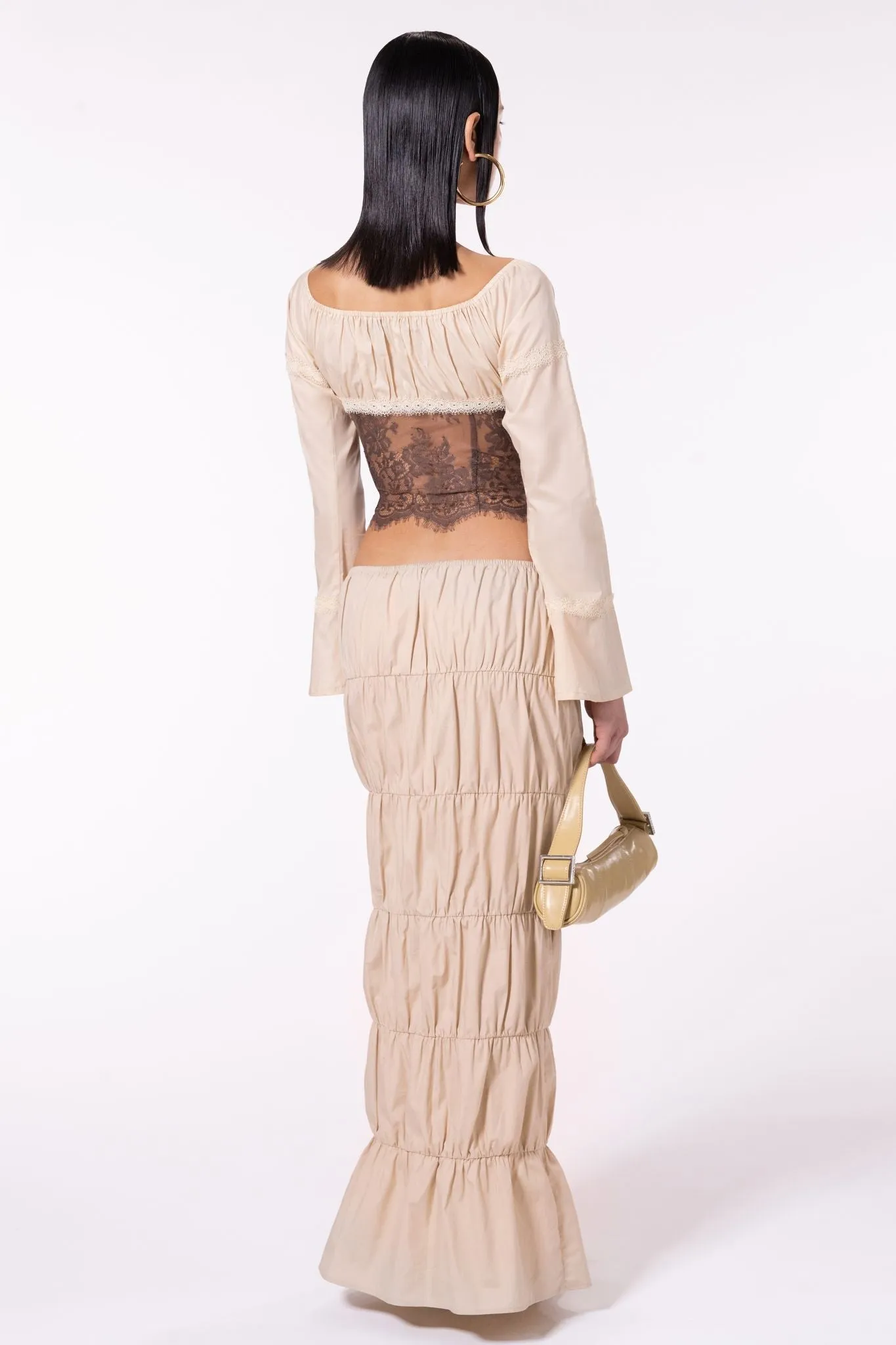 Elegant Tan Delilah Skirt with Flattering Fit