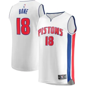 Detroit Pistons Jordan Bone Fanatics Branded Replica Fast Break Player Association Jersey Kids - White | Ireland R9729R8