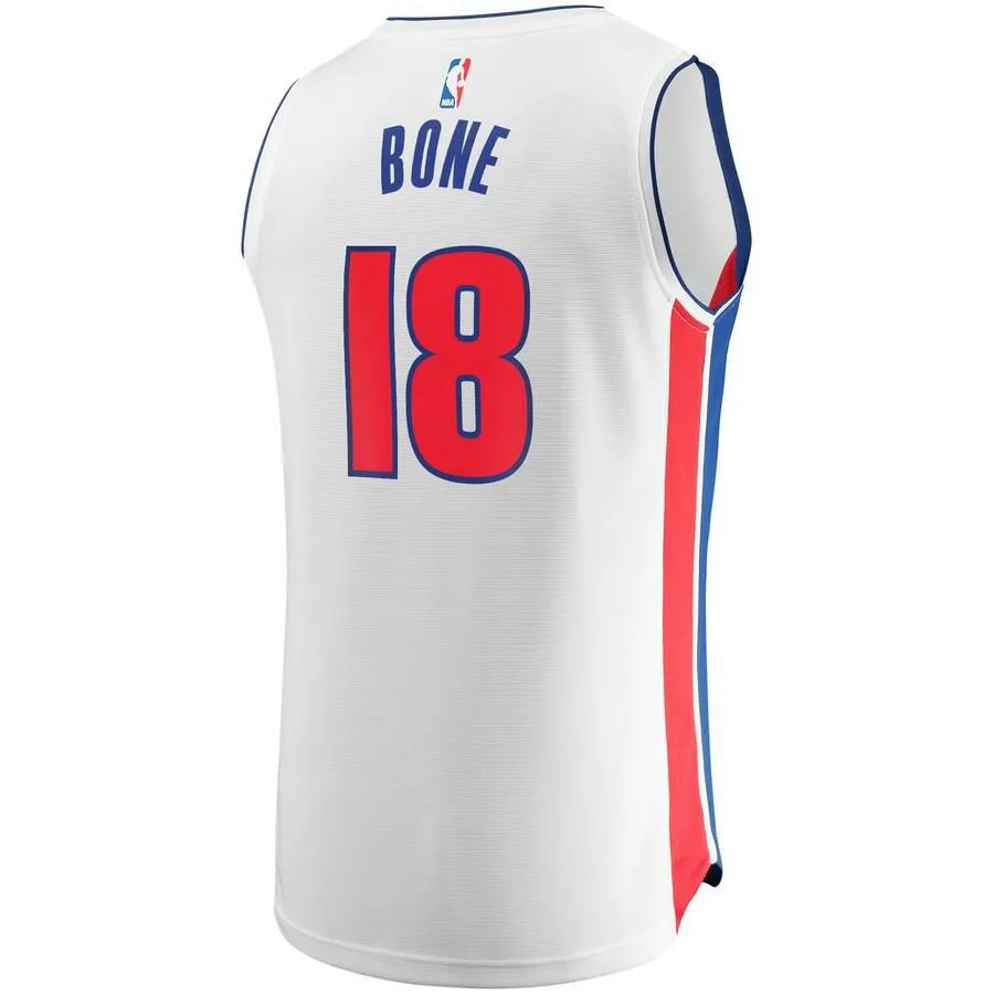 Detroit Pistons Jordan Bone Fanatics Branded Replica Fast Break Player Association Jersey Kids - White | Ireland R9729R8