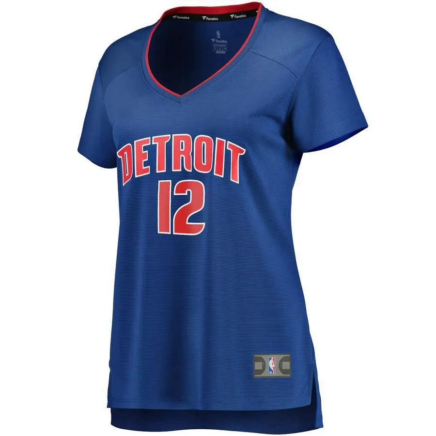 Detroit Pistons Tim Frazier Fanatics Branded Replica Fast Break Icon Jersey Womens - Blue | Ireland Y5738X3