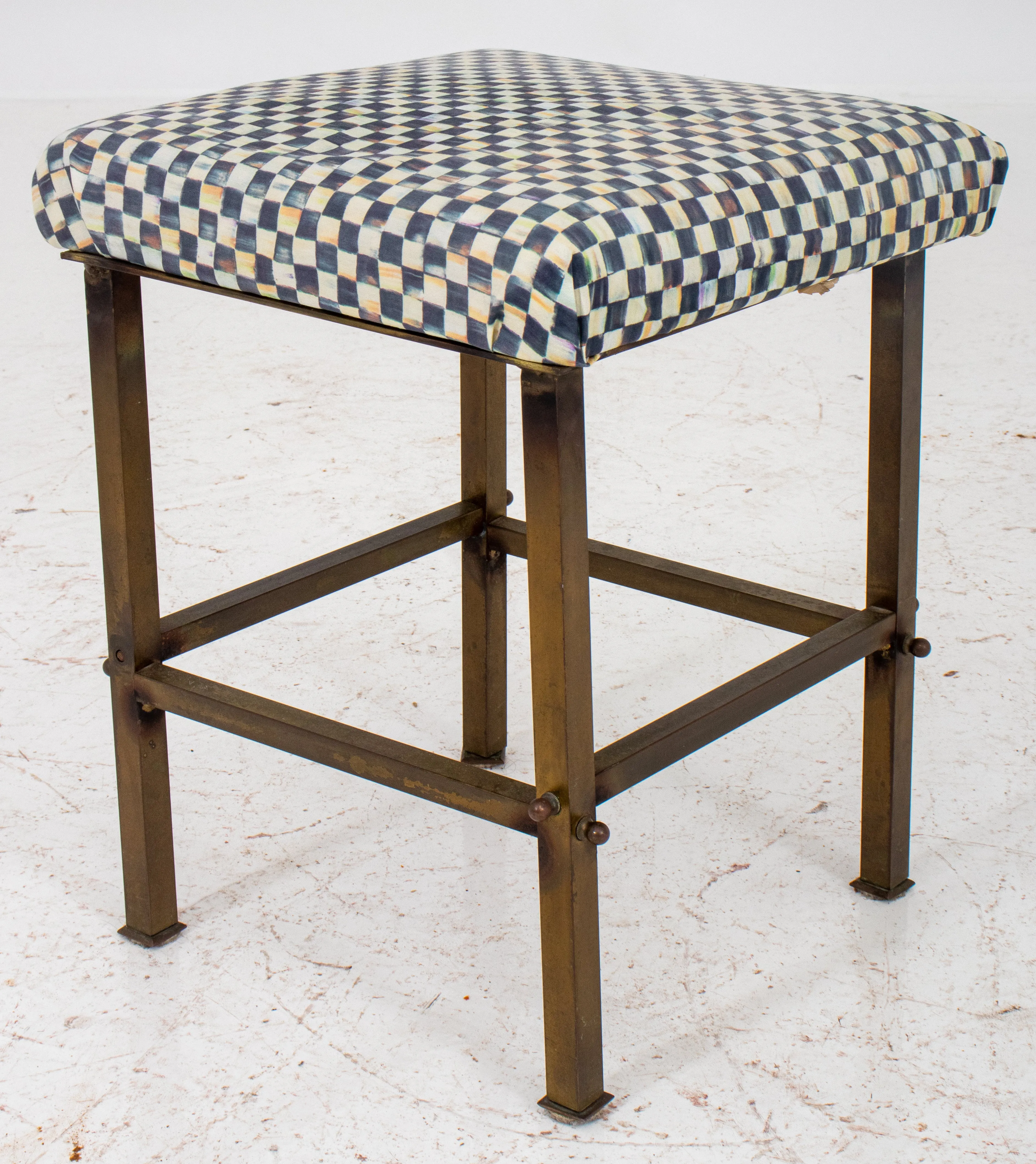 Diminutive Square Brass Stool