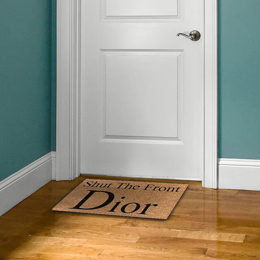 Stylish Dior Shut The Front Door Coir Doormat 70x40cm