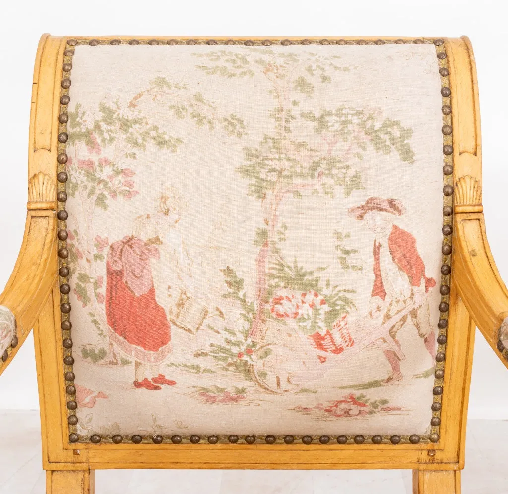 Directoire Beechwood Fauteuils, ca. 1795, 2