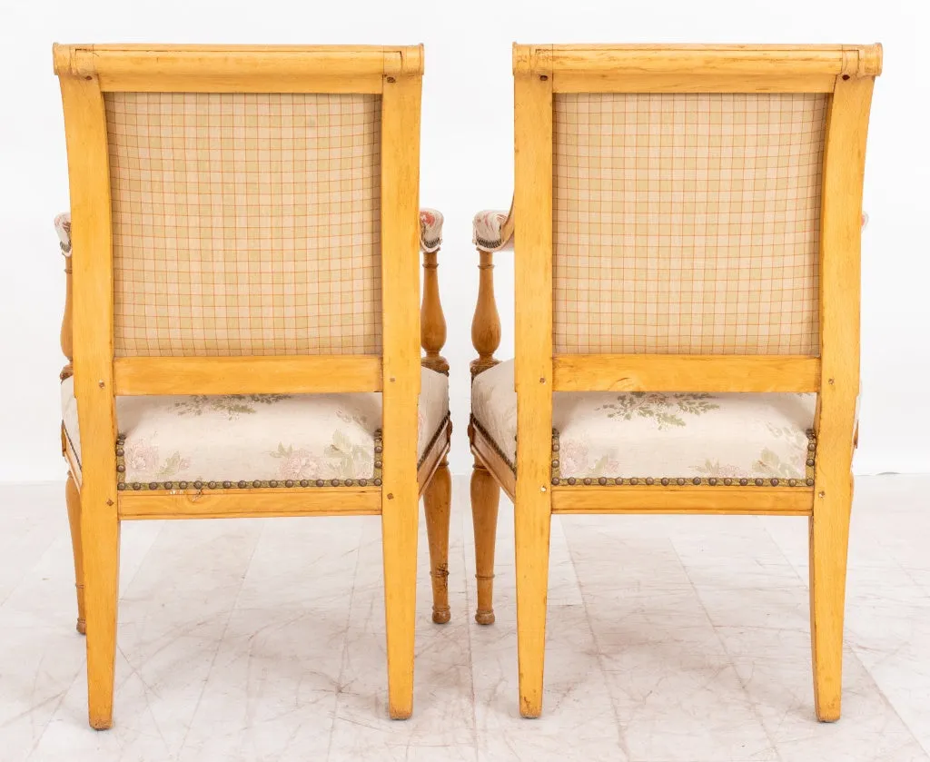 Directoire Beechwood Fauteuils, ca. 1795, 2