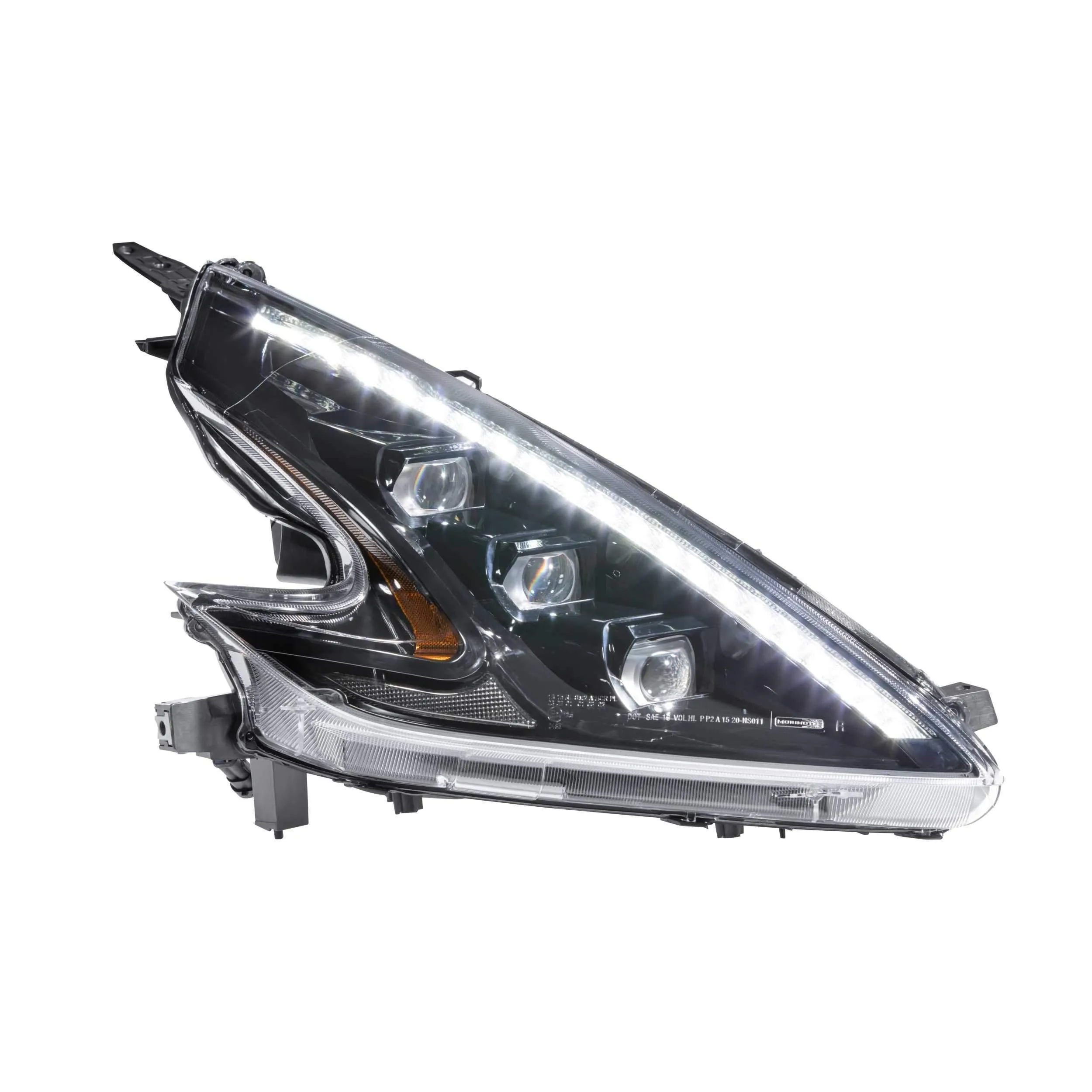 Nissan 370Z 2009-2020 XB LED Black Headlights, Right-Hand Drive - Model LF474-RHD