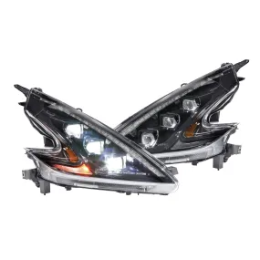 Nissan 370Z 2009-2020 XB LED Black Headlights, Right-Hand Drive - Model LF474-RHD