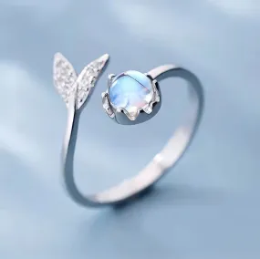 Dolphin Tail Crystal Ring