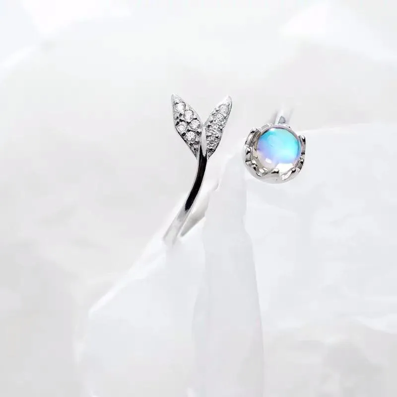 Dolphin Tail Crystal Ring