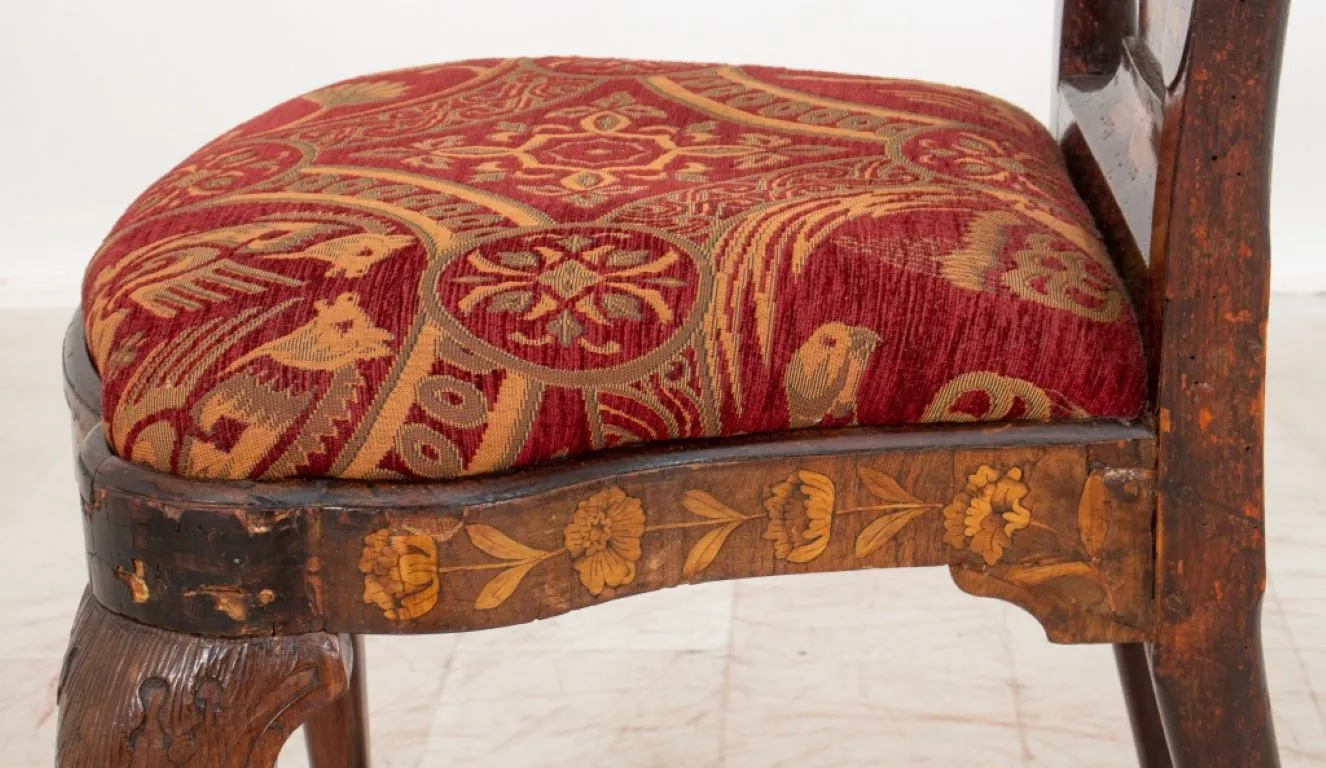 Dutch Baroque Style Marquetry Side Chair, 19th C.