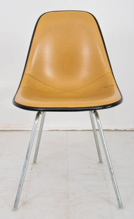 Eames for Herman Miller Tan Padded Shell Chair