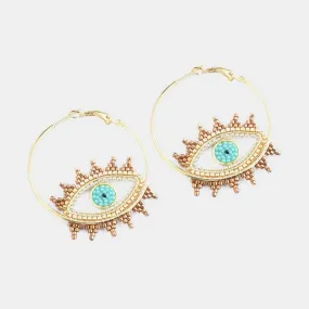 Evil Eye Hoop Earrings