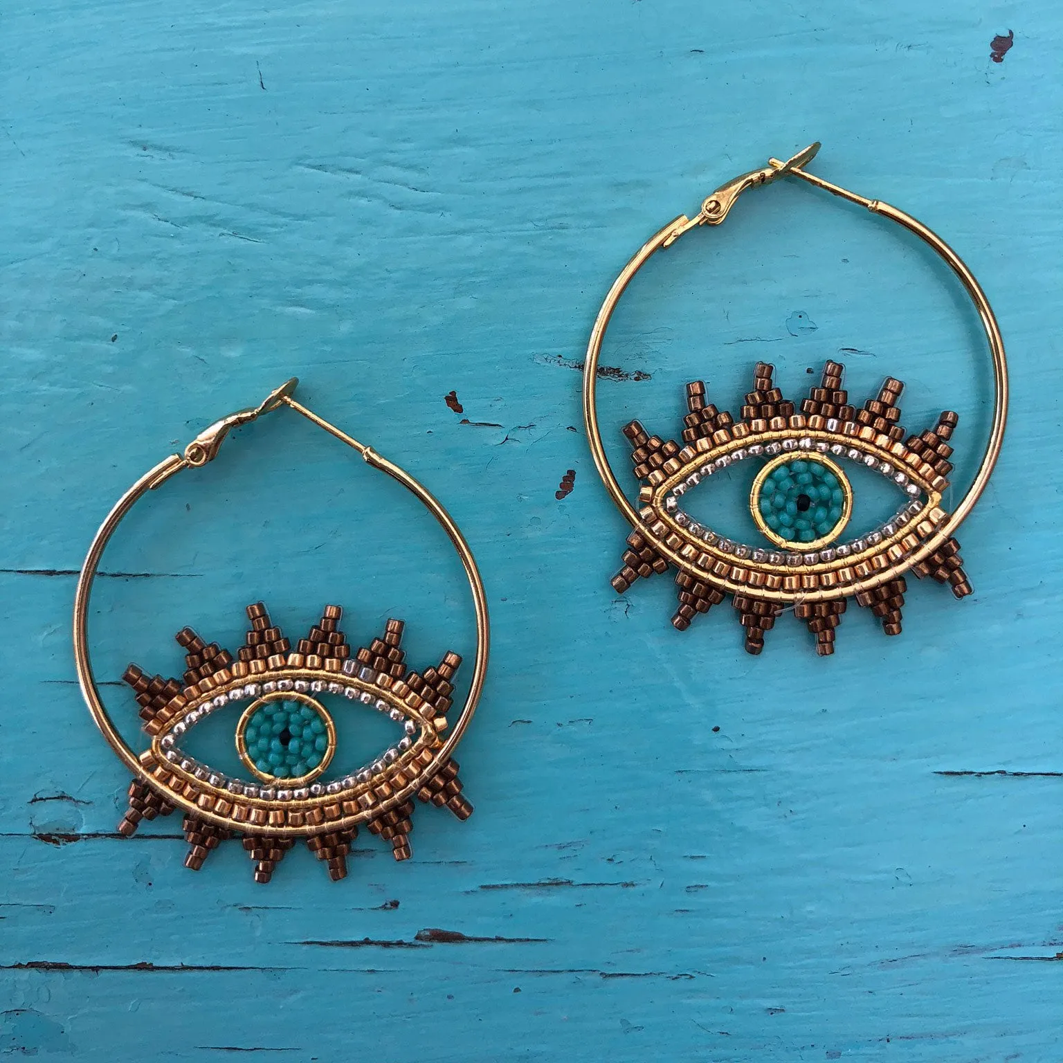 Evil Eye Hoop Earrings