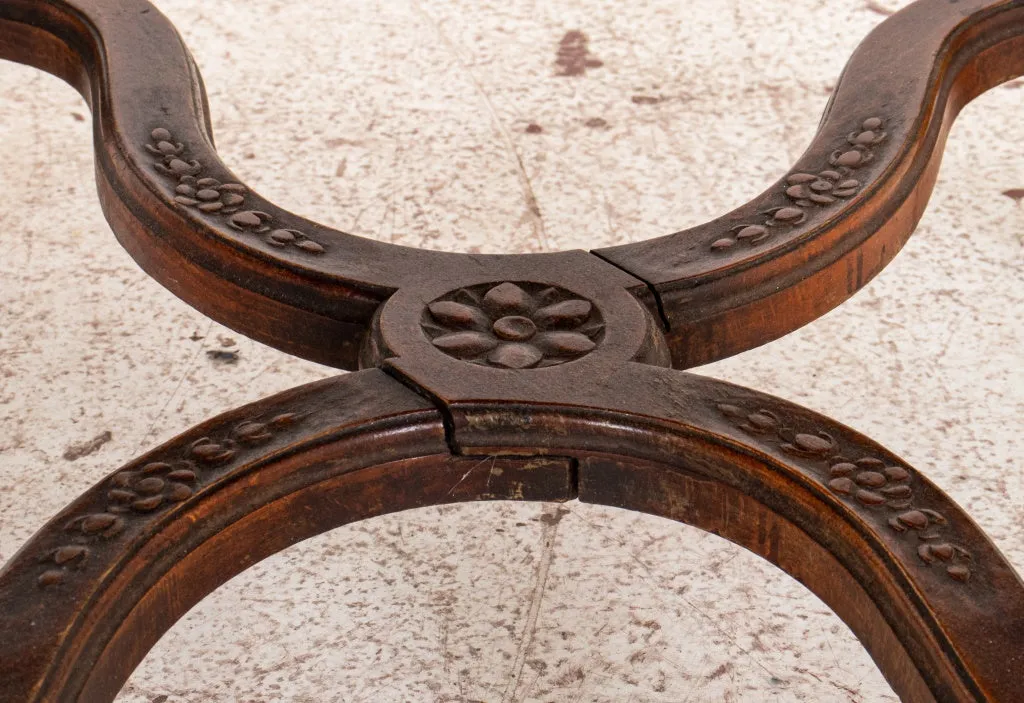 French Louis XV Style Carved Oak Armchairs, 2