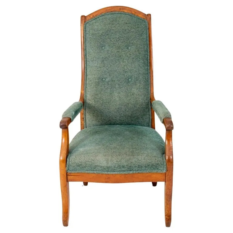 French Provincial Charles X Fruitwood Armchair