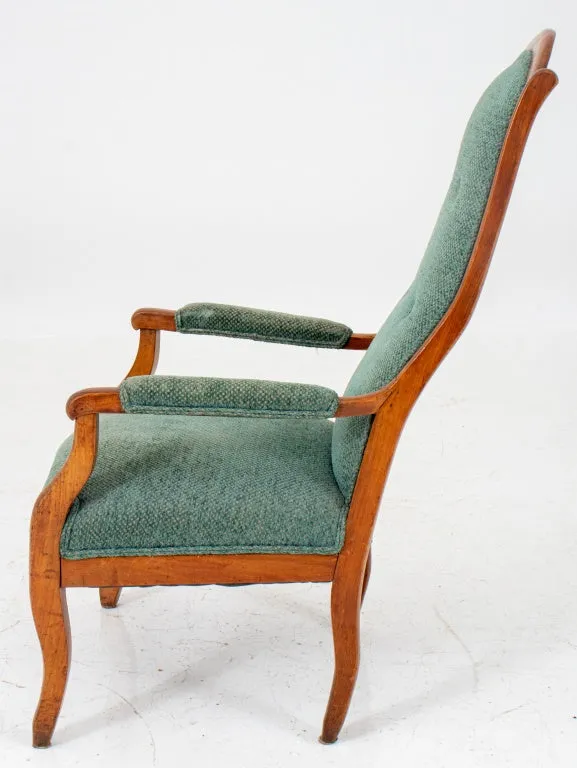 French Provincial Charles X Fruitwood Armchair