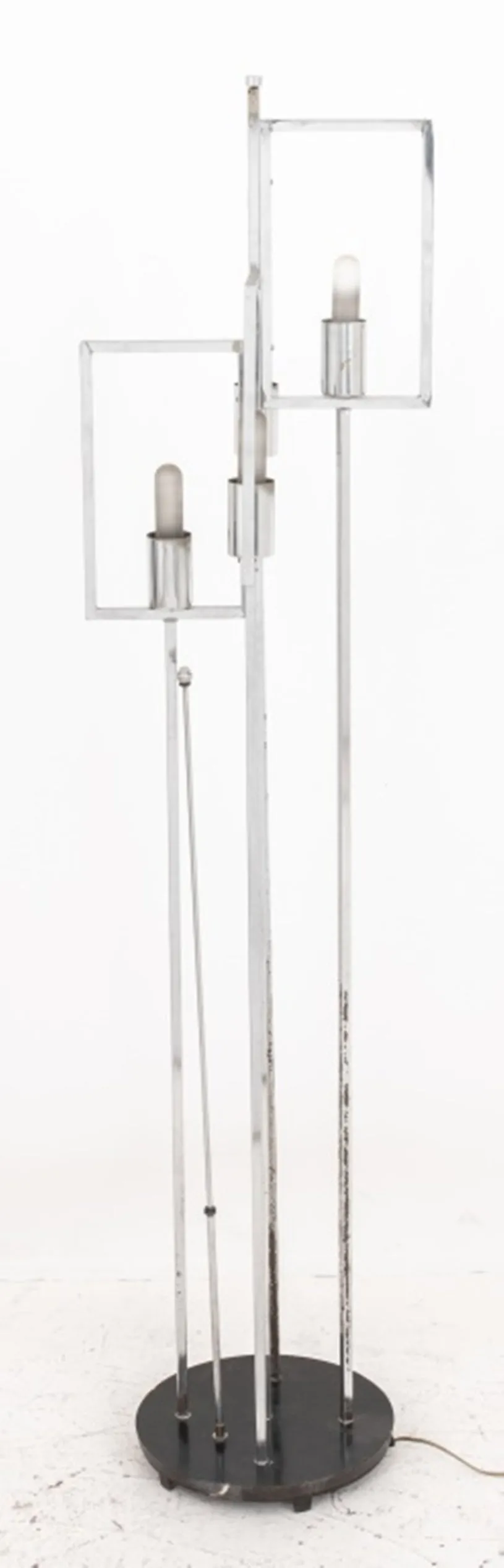 Gaetano Sciolari Taste Geometric Chrome Floor Lamp