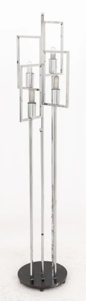 Gaetano Sciolari Taste Geometric Chrome Floor Lamp