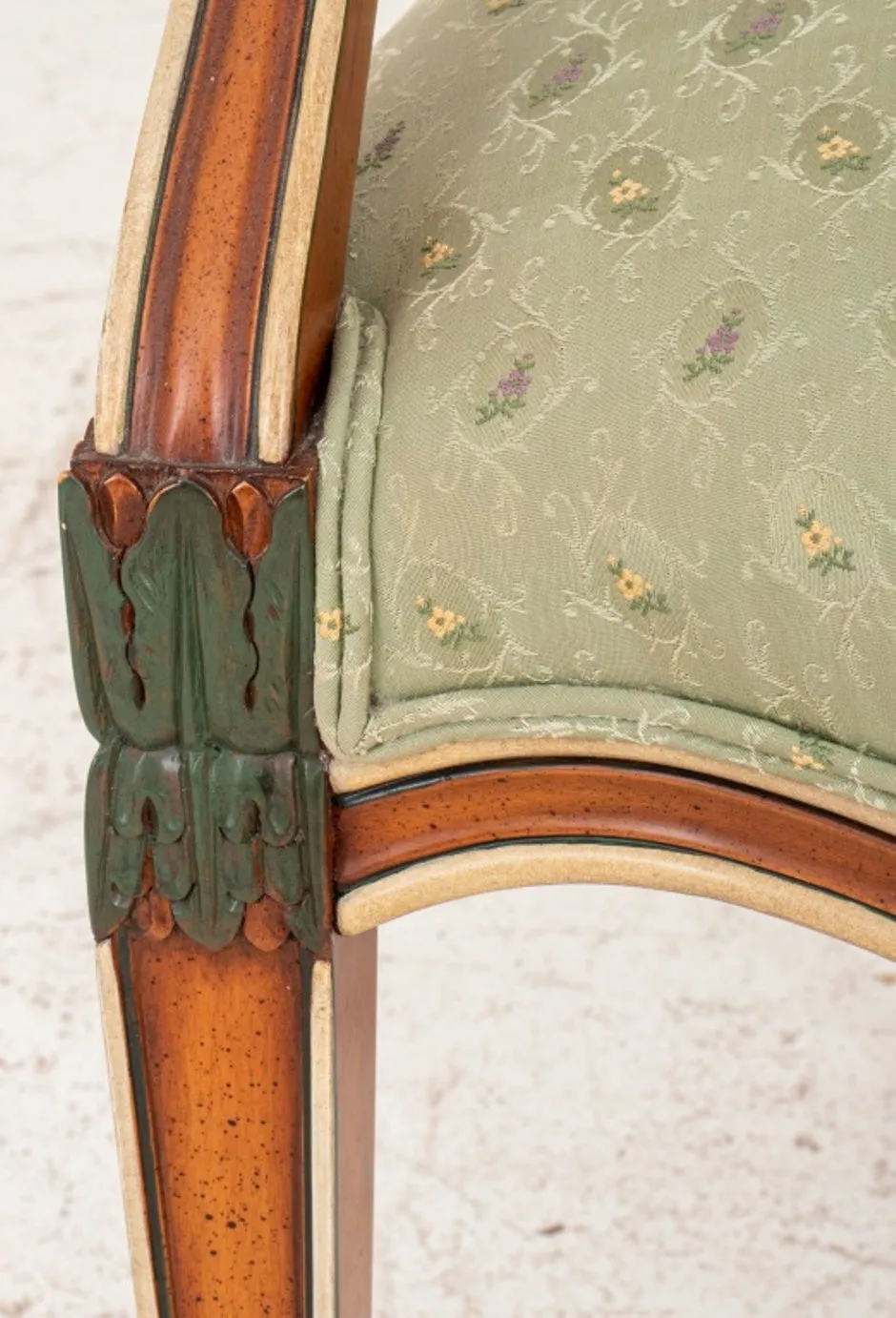 George III Hepplewhite Style Painted Arm Chair