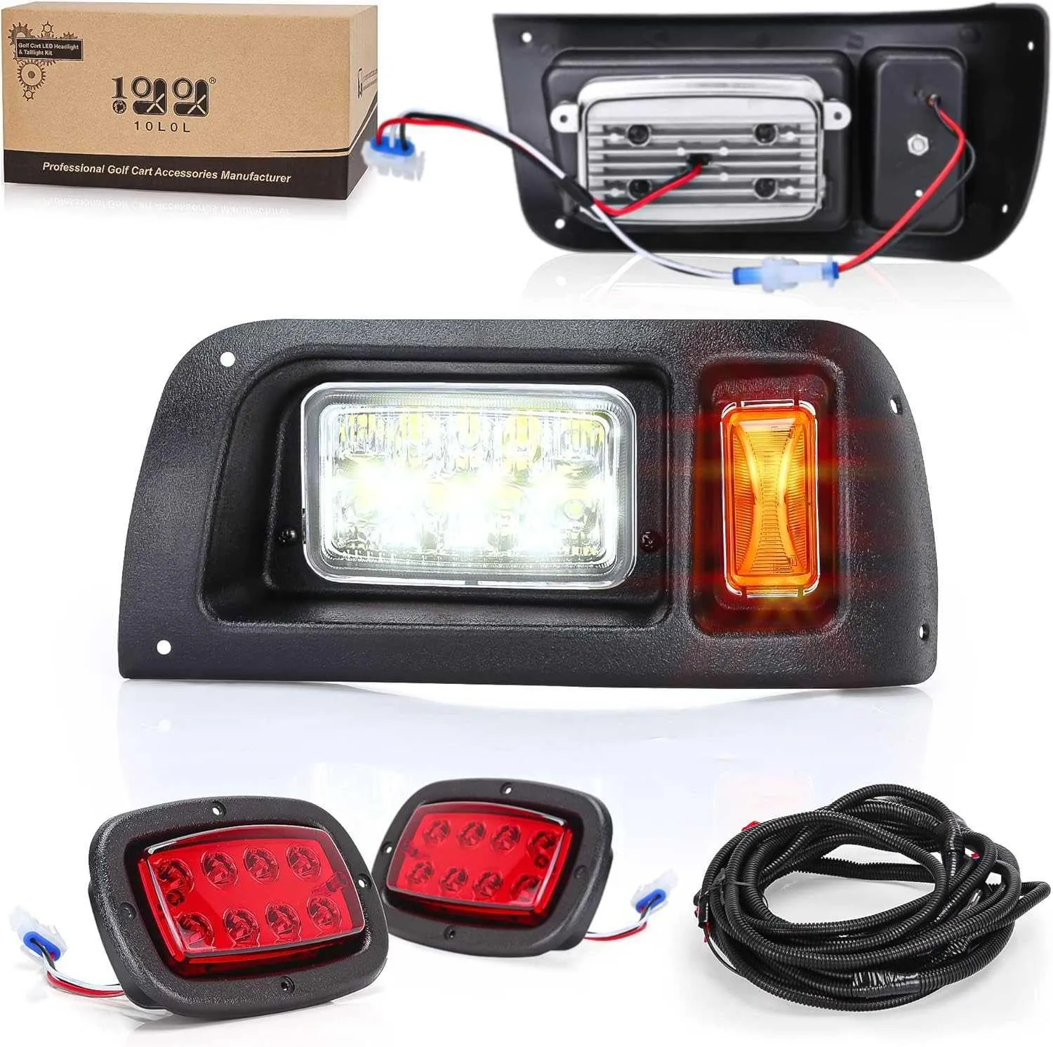 Golf Cart LED Light Kit 12V Headlight and Taillight for Club Car DS All Years - 10L0L