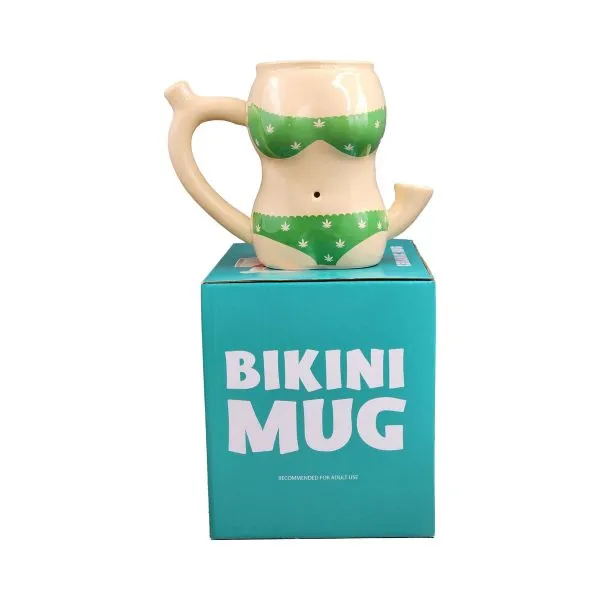 Optimized title: Stylish Green Bikini Mug Pipe