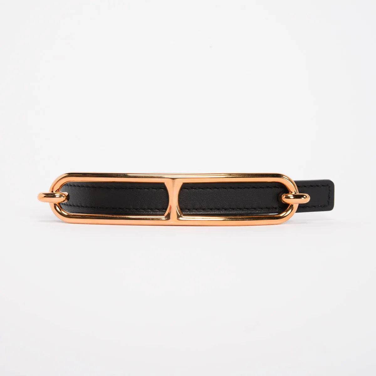 Hermes Black & Gold Roulis Reversible Belt 13mm