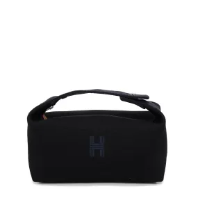 Hermes Black Canvas Bride-A-Brac Small Case