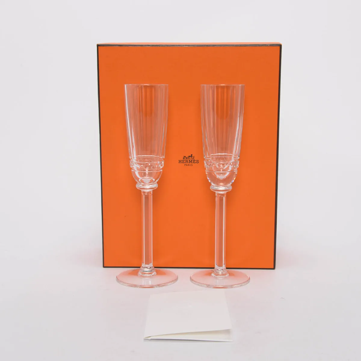 Hermes Crystal Iskender Champagne Flute Set