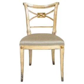 Hollywood Regency Parcel Gilt & Gesso Side Chair