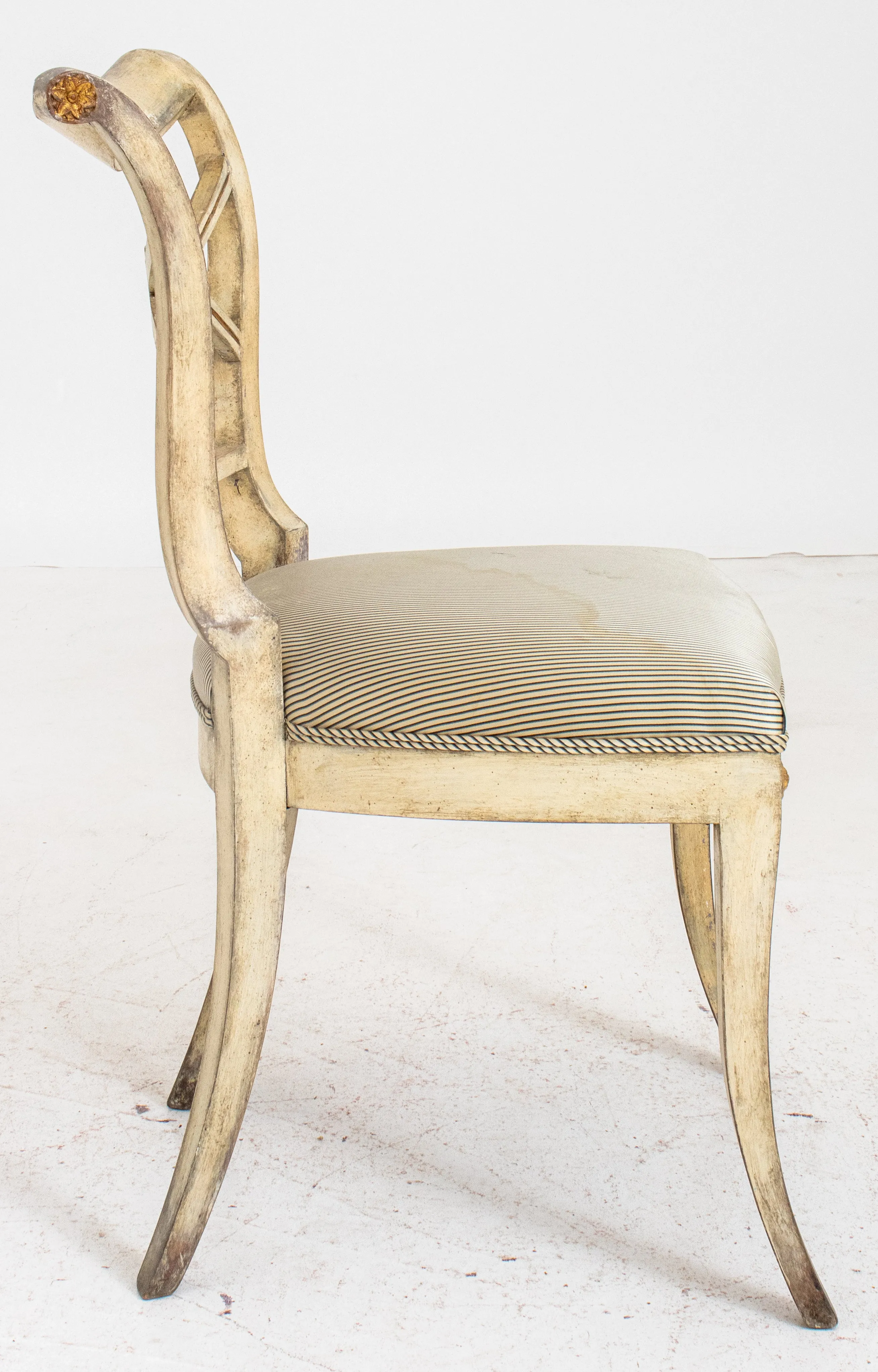 Hollywood Regency Parcel Gilt & Gesso Side Chair