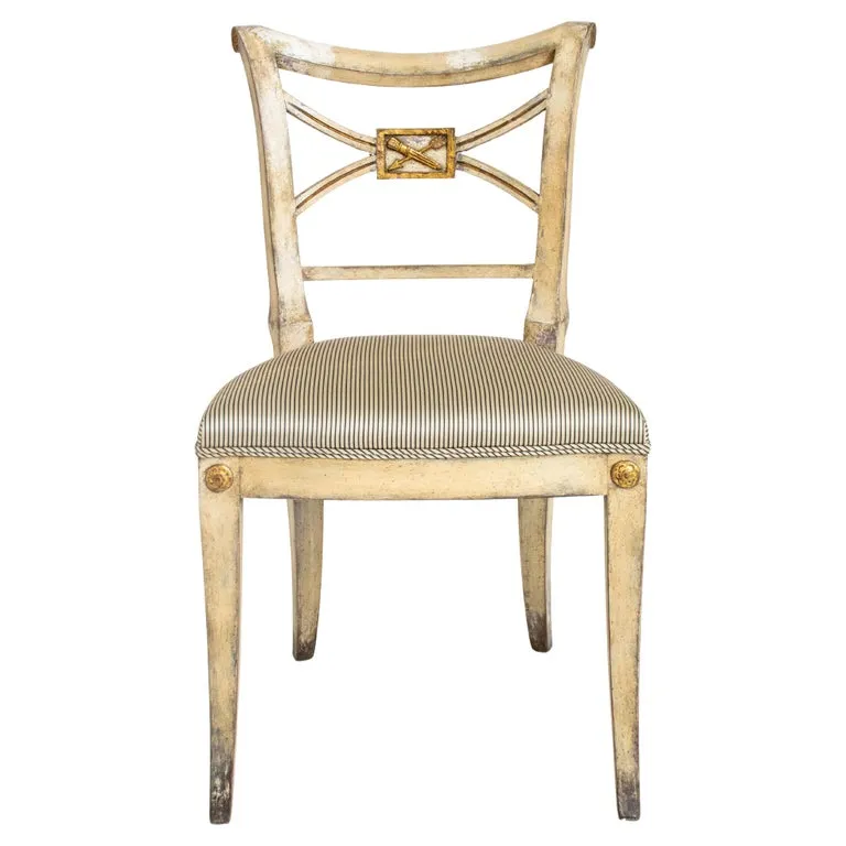 Hollywood Regency Parcel Gilt & Gesso Side Chair