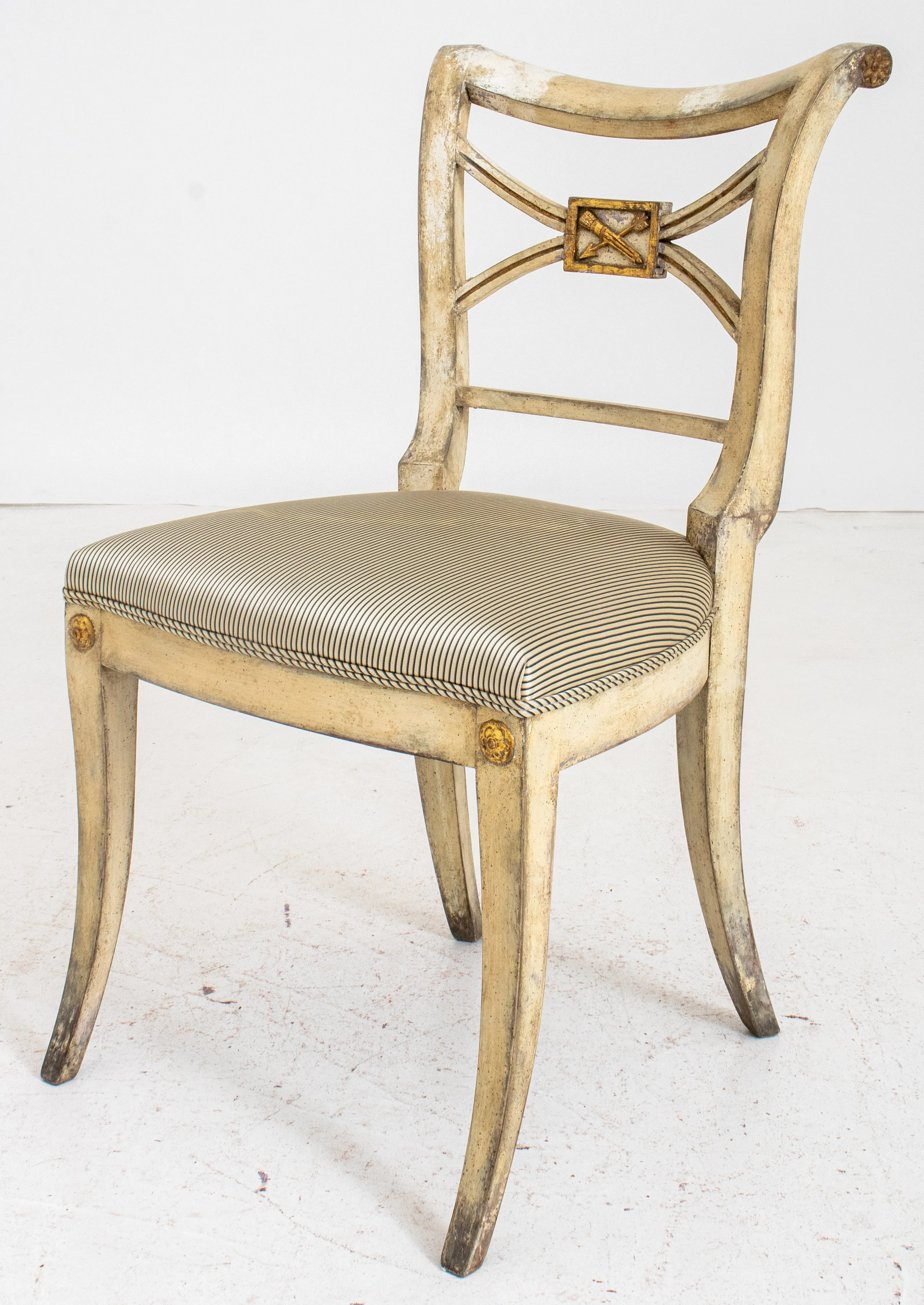 Hollywood Regency Parcel Gilt & Gesso Side Chair