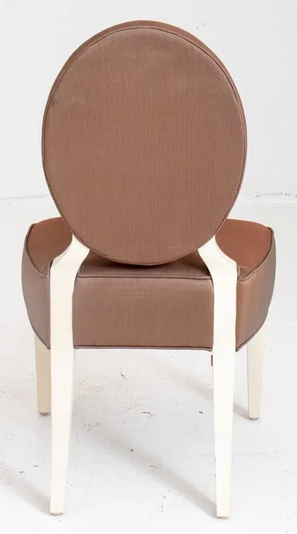 Hollywood Regency Style Cream Lacquer Side Chair