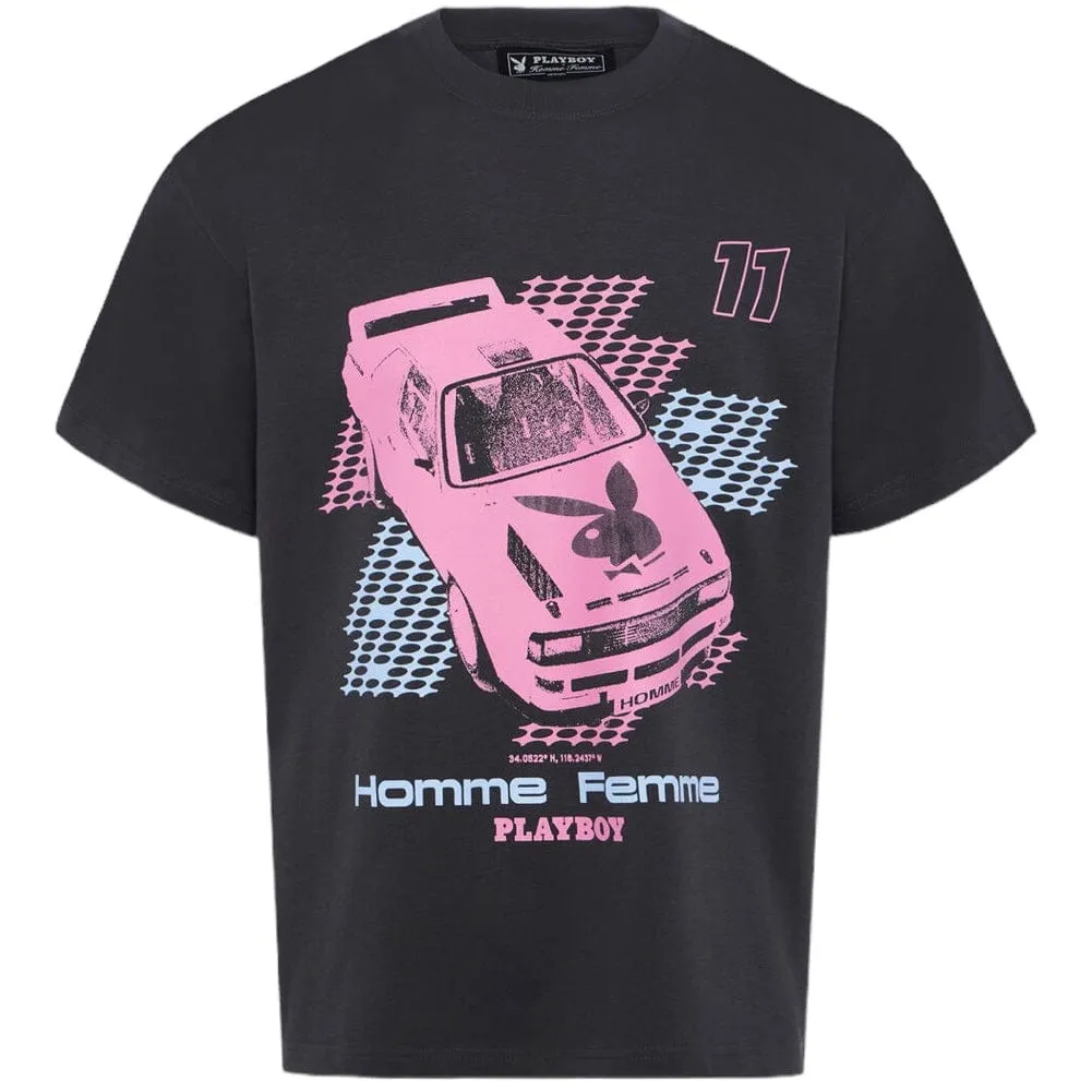 Homme & Femme Fast Lane Tee (Black/Pink) HFPB202419-3