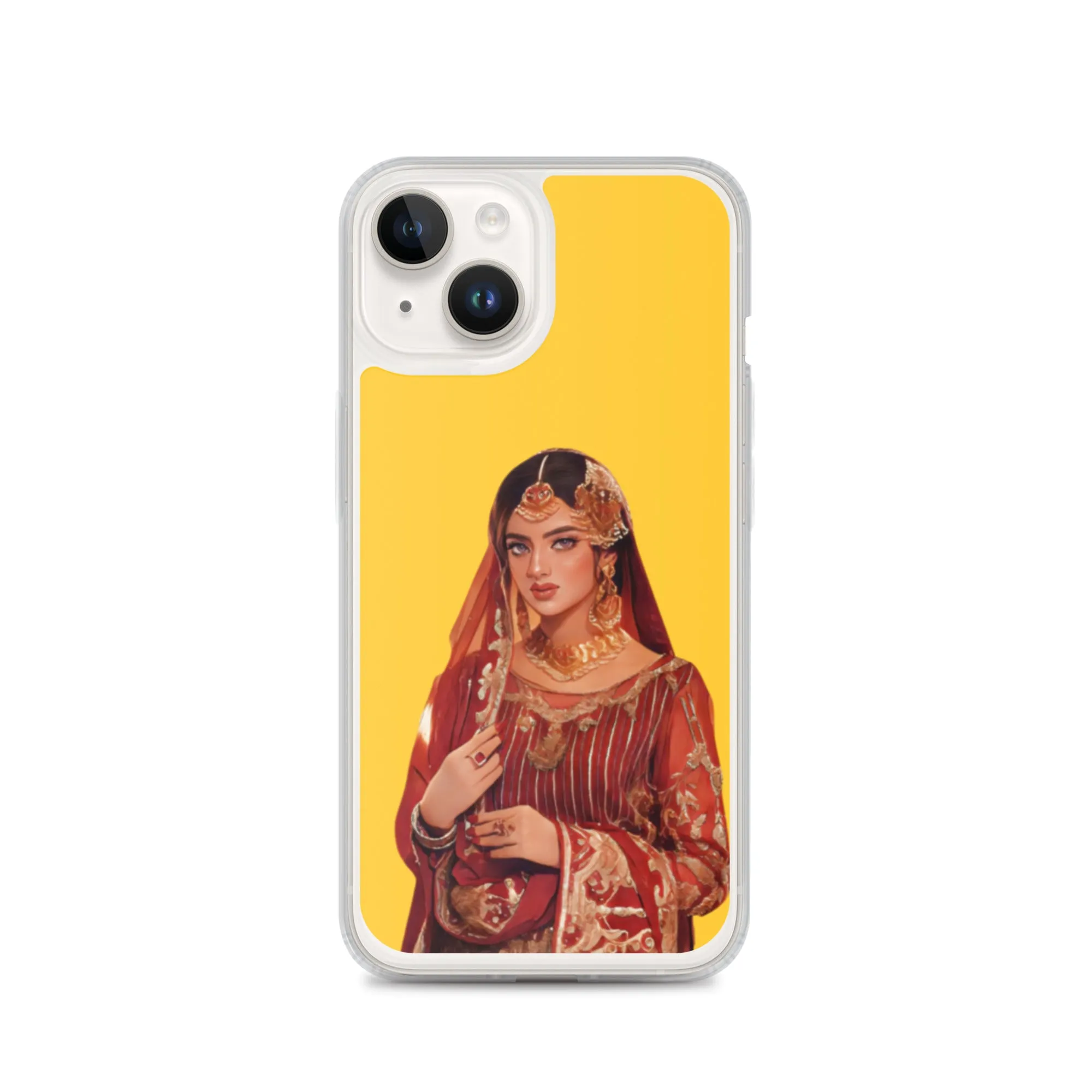 Indian bride illustration iPhone Case