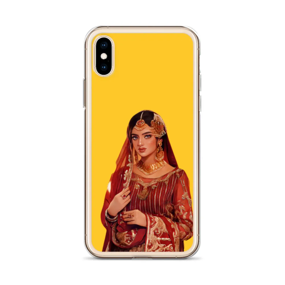 Indian bride illustration iPhone Case