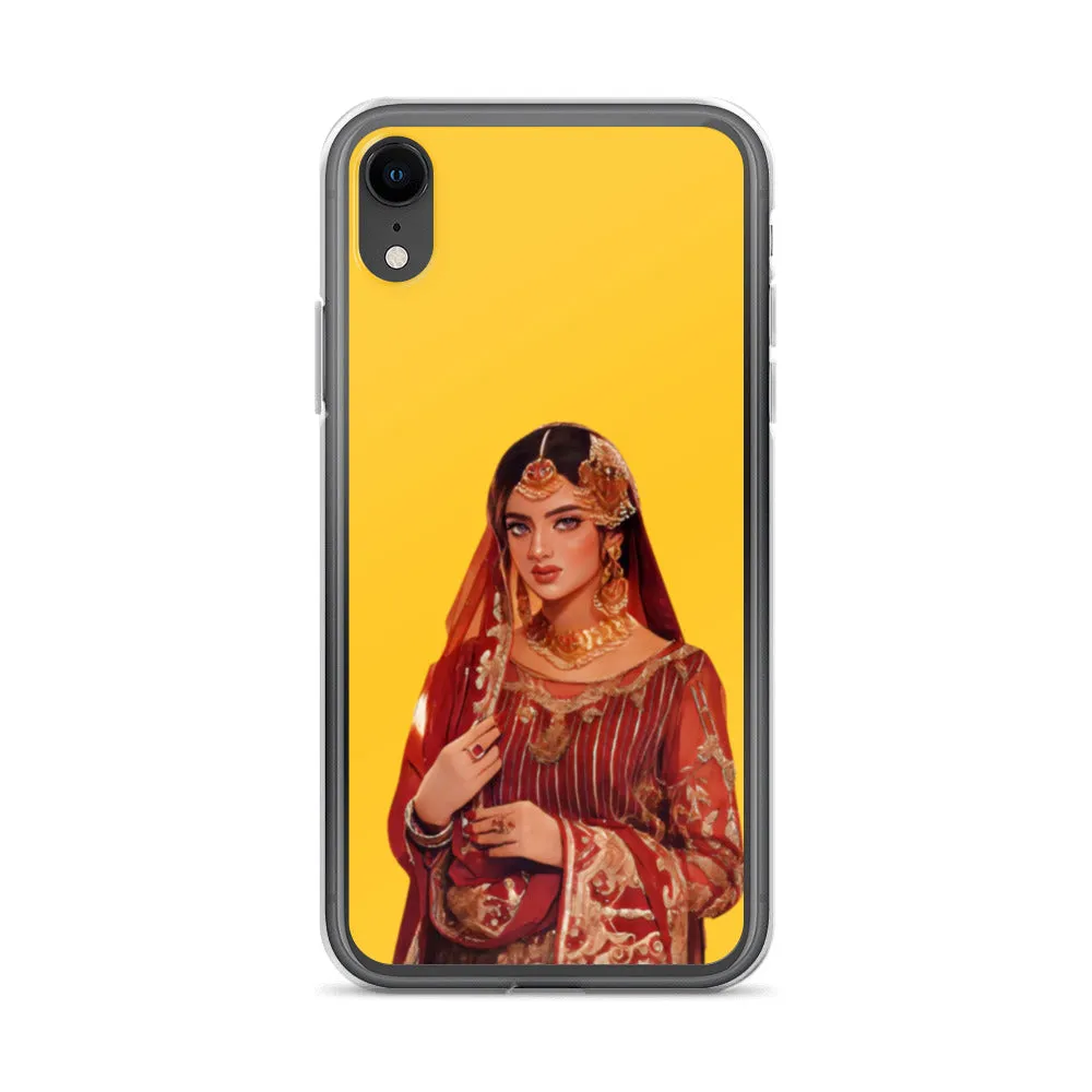 Indian bride illustration iPhone Case