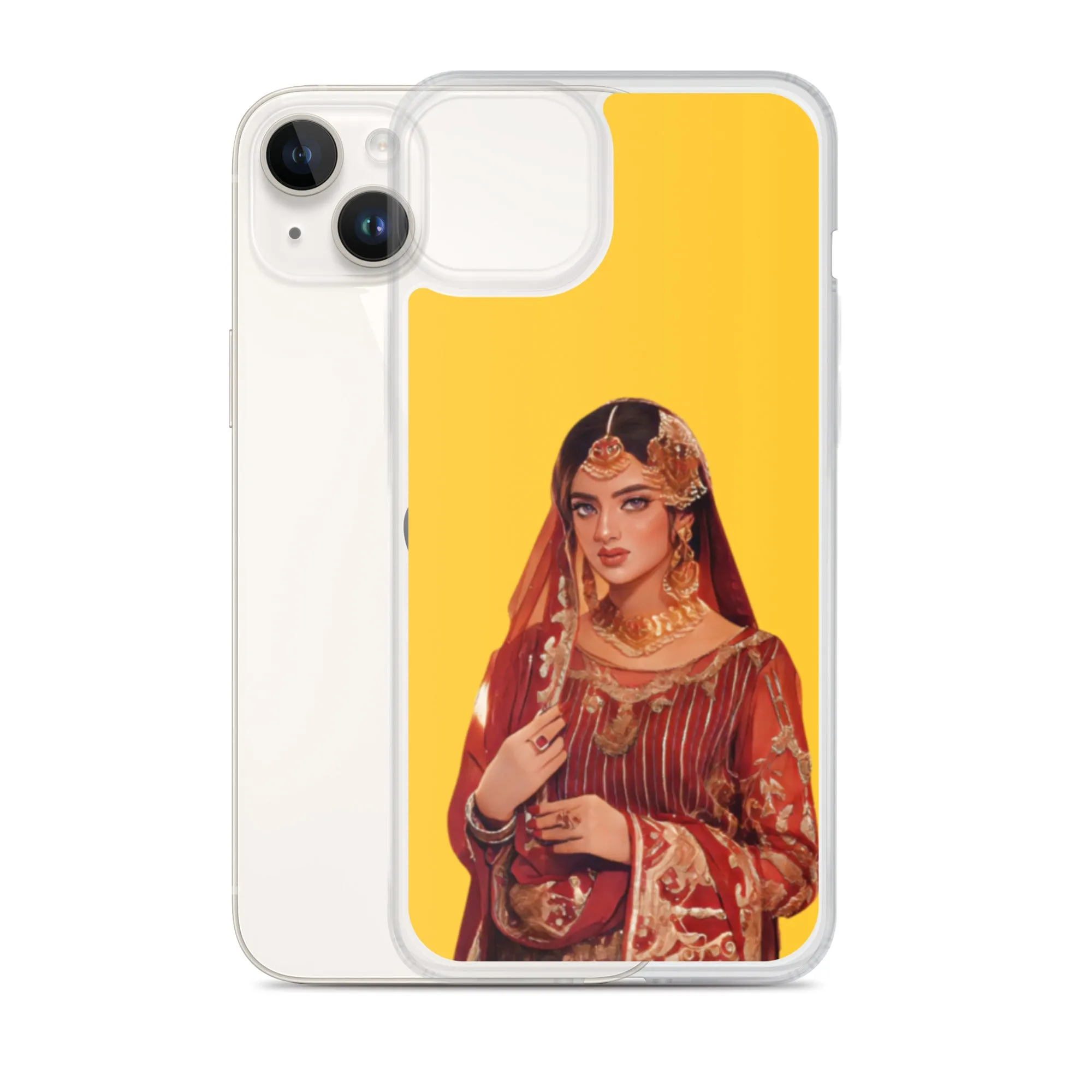 Indian bride illustration iPhone Case