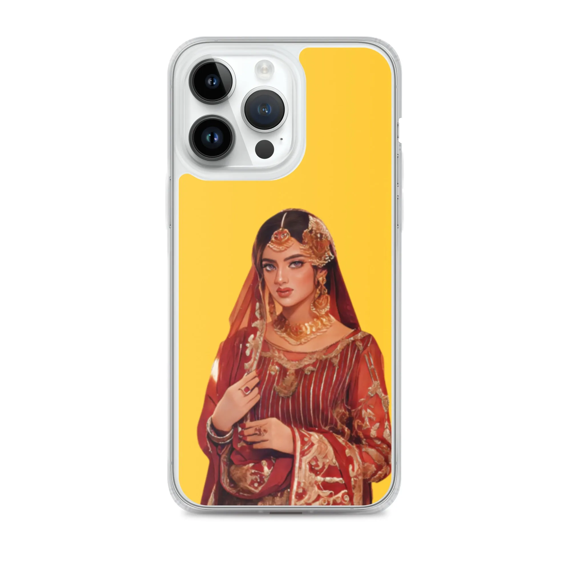 Indian bride illustration iPhone Case