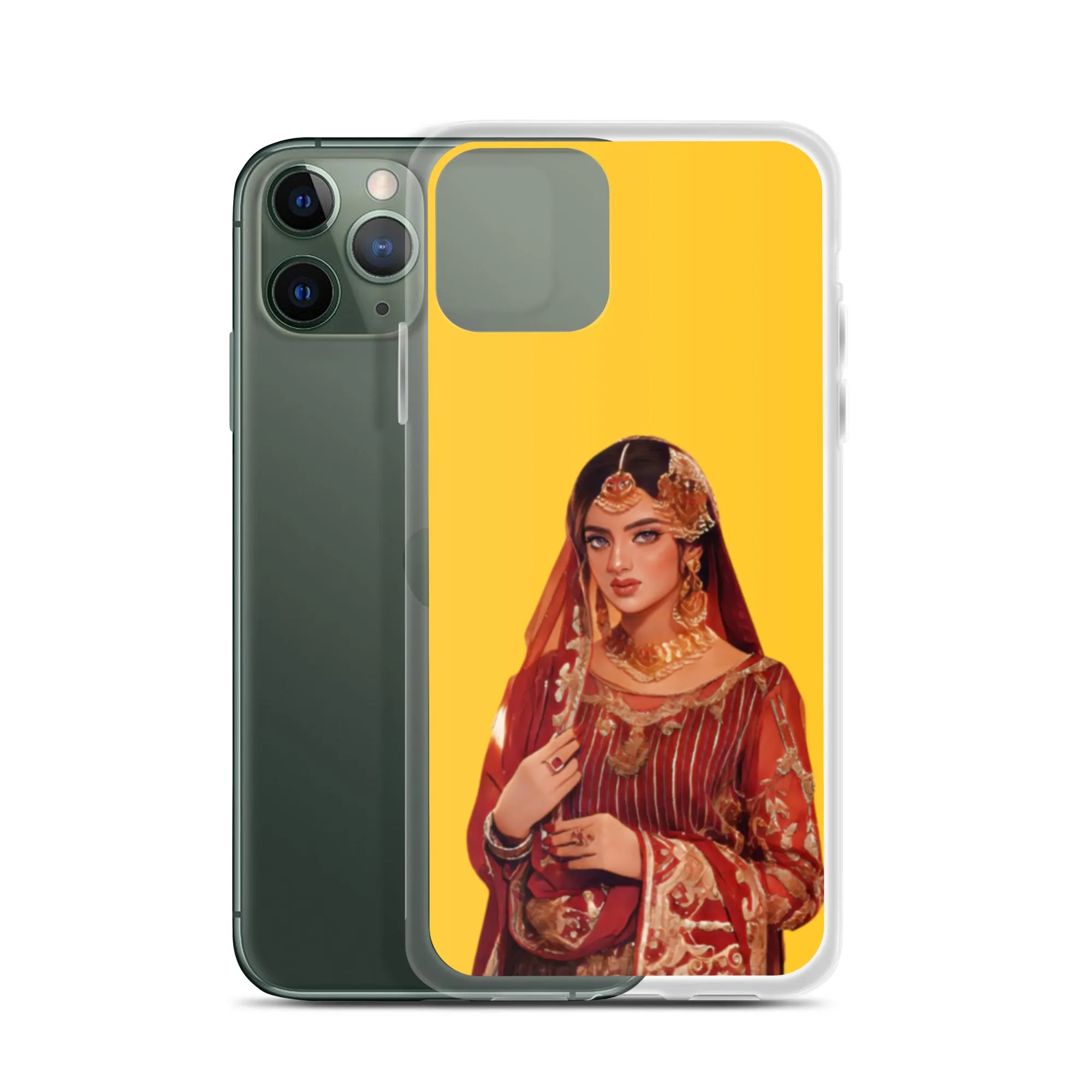 Indian bride illustration iPhone Case