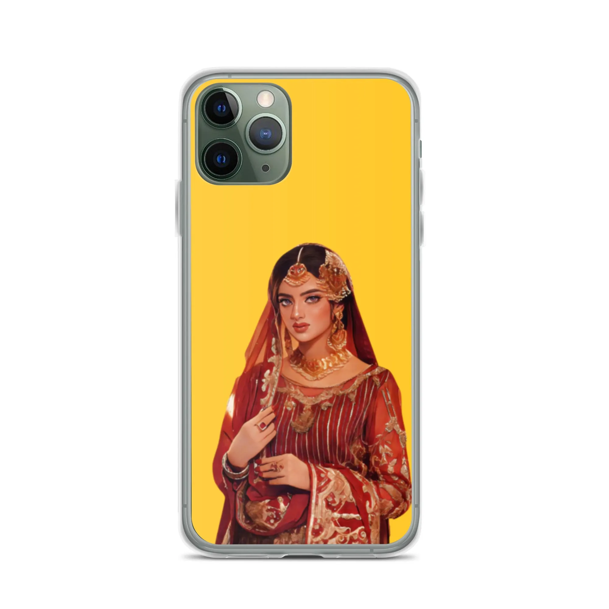 Indian bride illustration iPhone Case