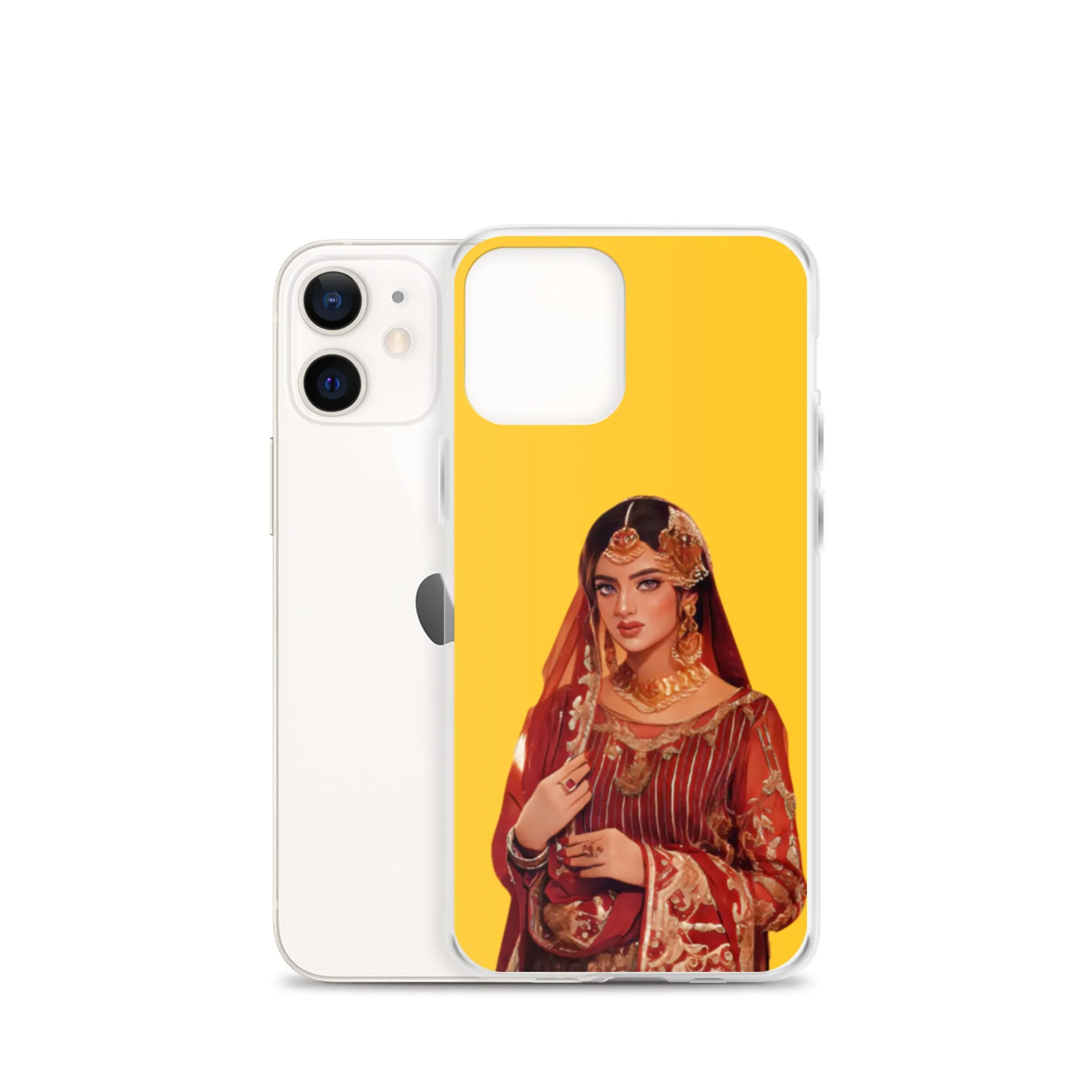 Indian bride illustration iPhone Case