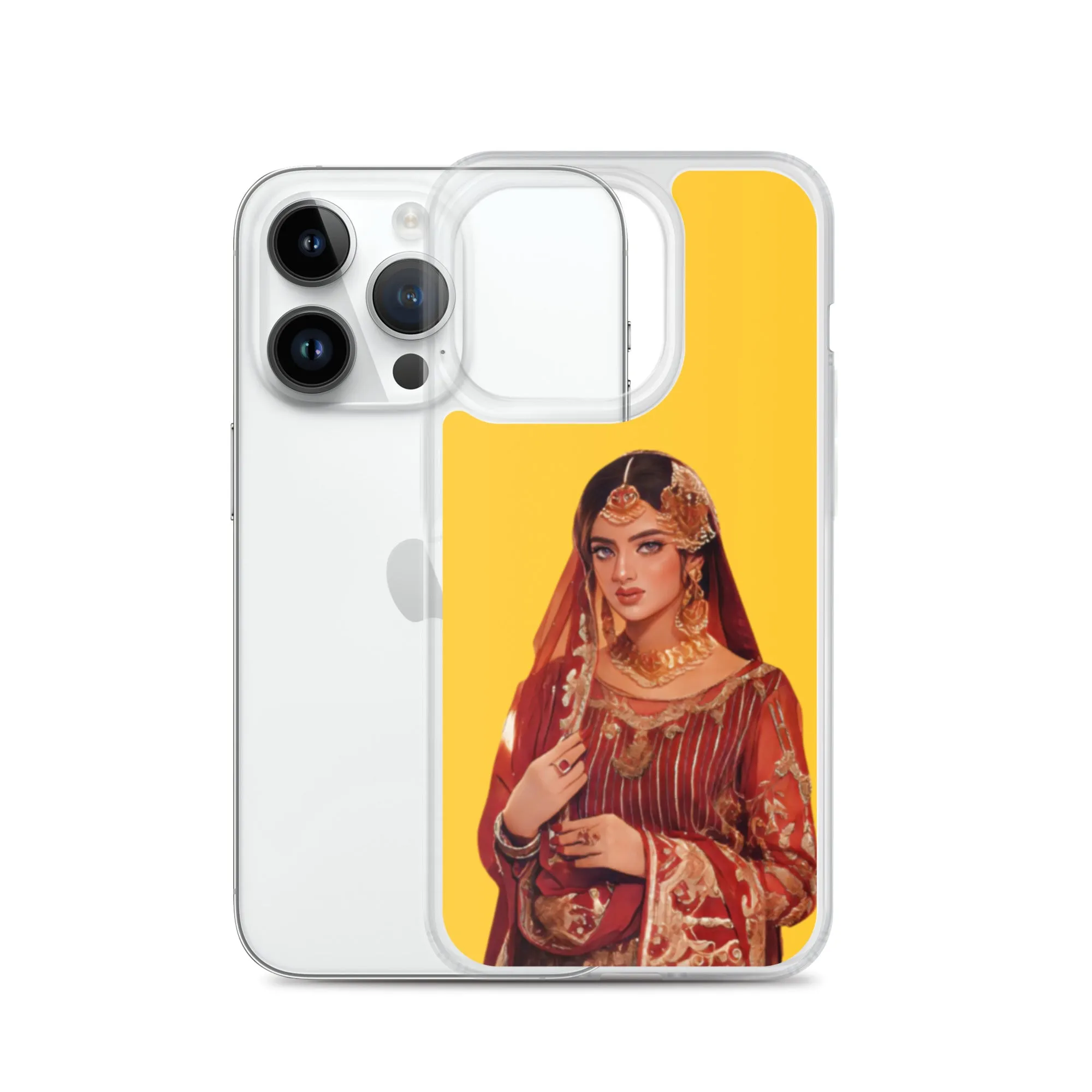 Indian bride illustration iPhone Case