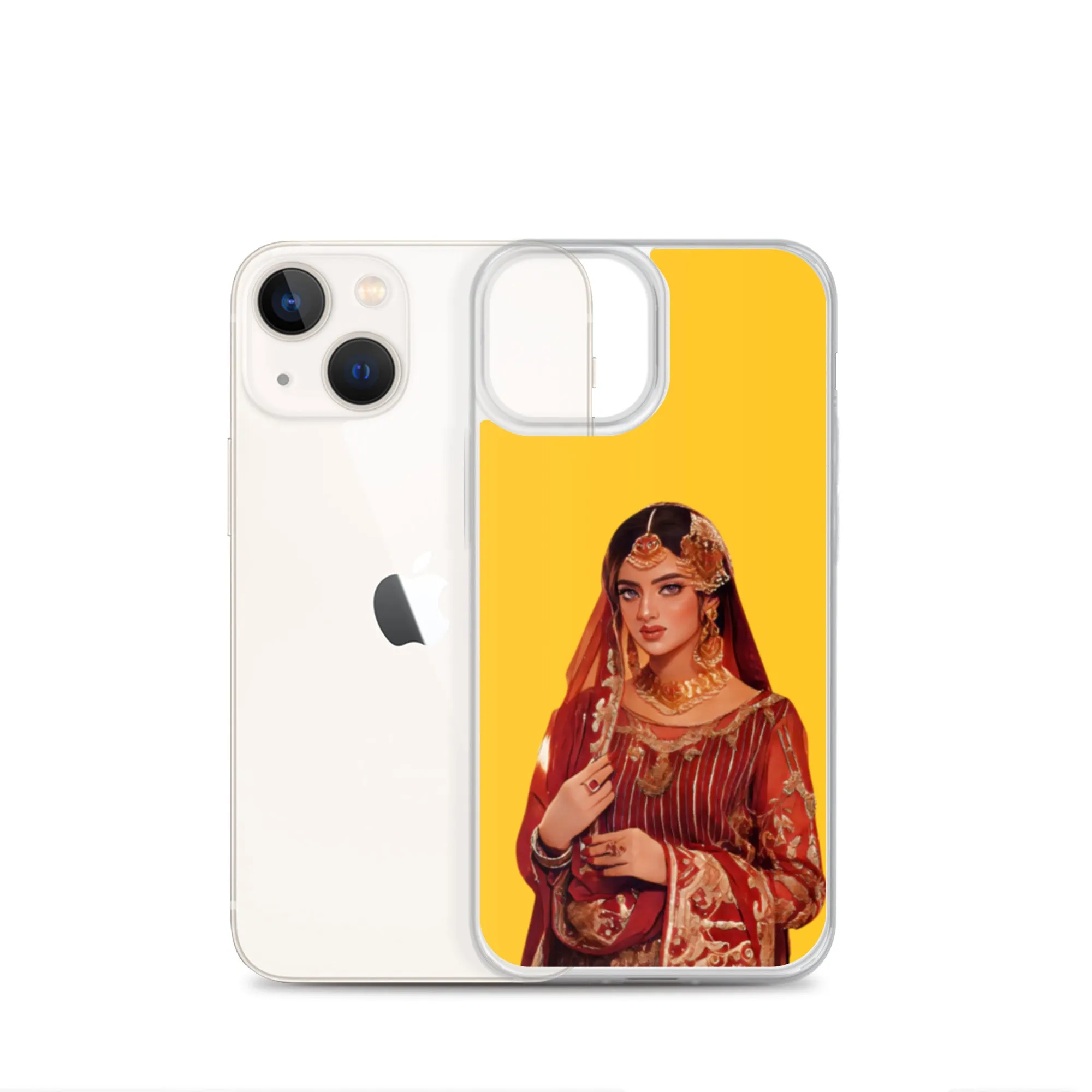 Indian bride illustration iPhone Case