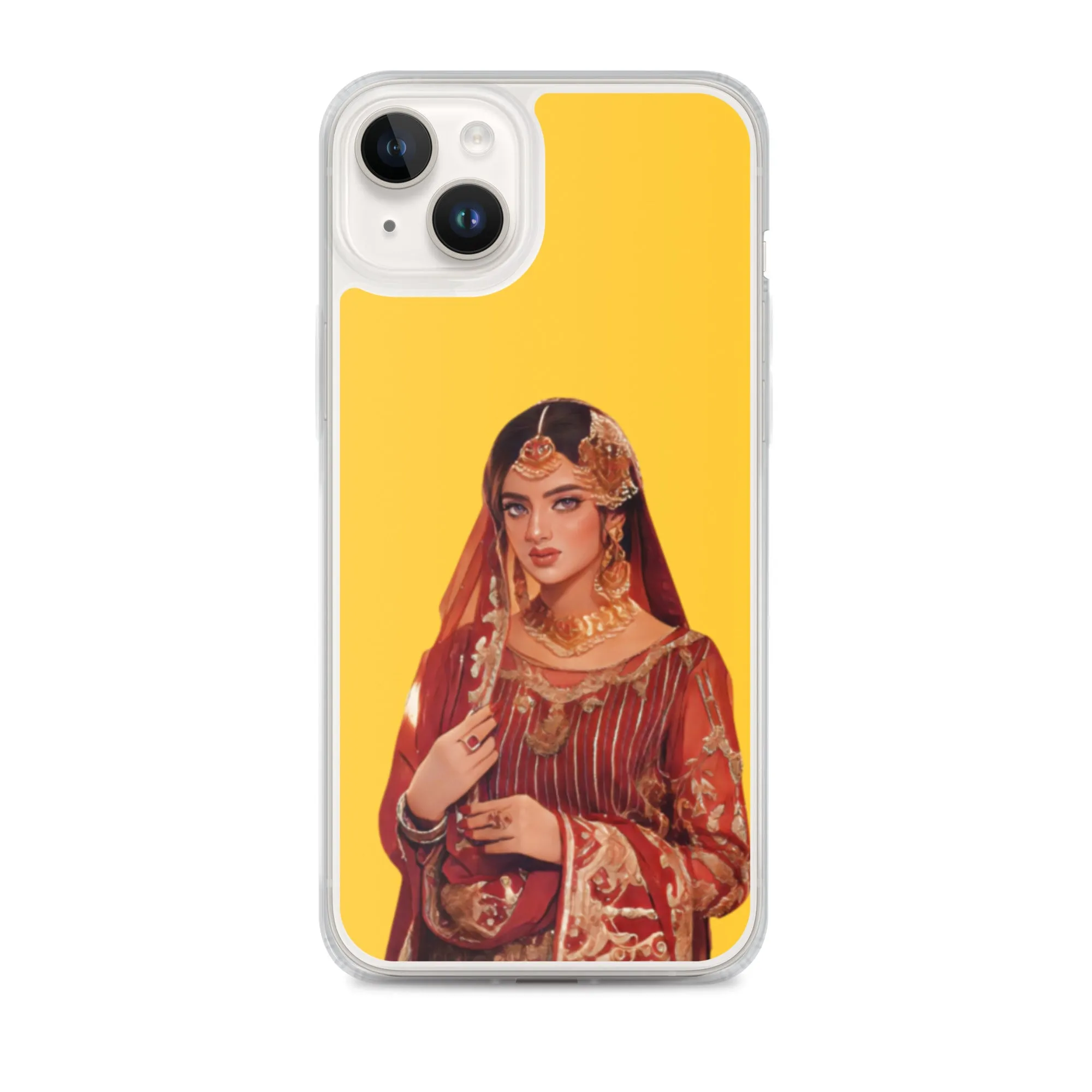 Indian bride illustration iPhone Case