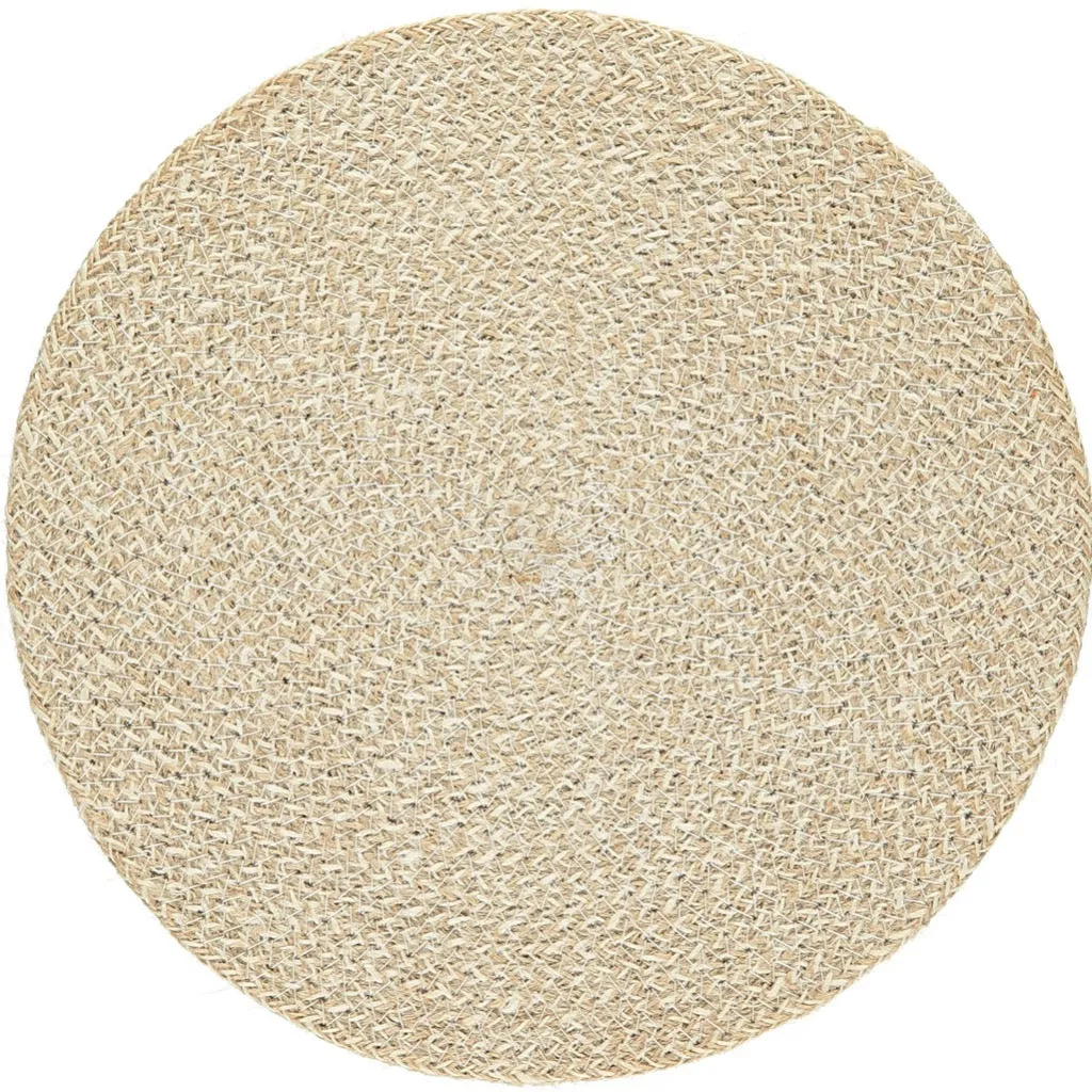 Jute Placemats Set of 4 - Pearl White/Natural