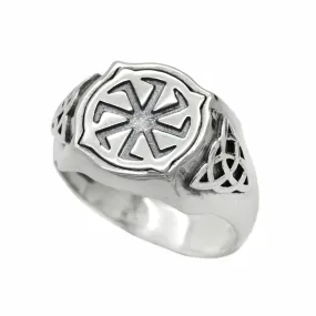 Kolyadnyk Colovrat Symbol Mens Signet Silver 925