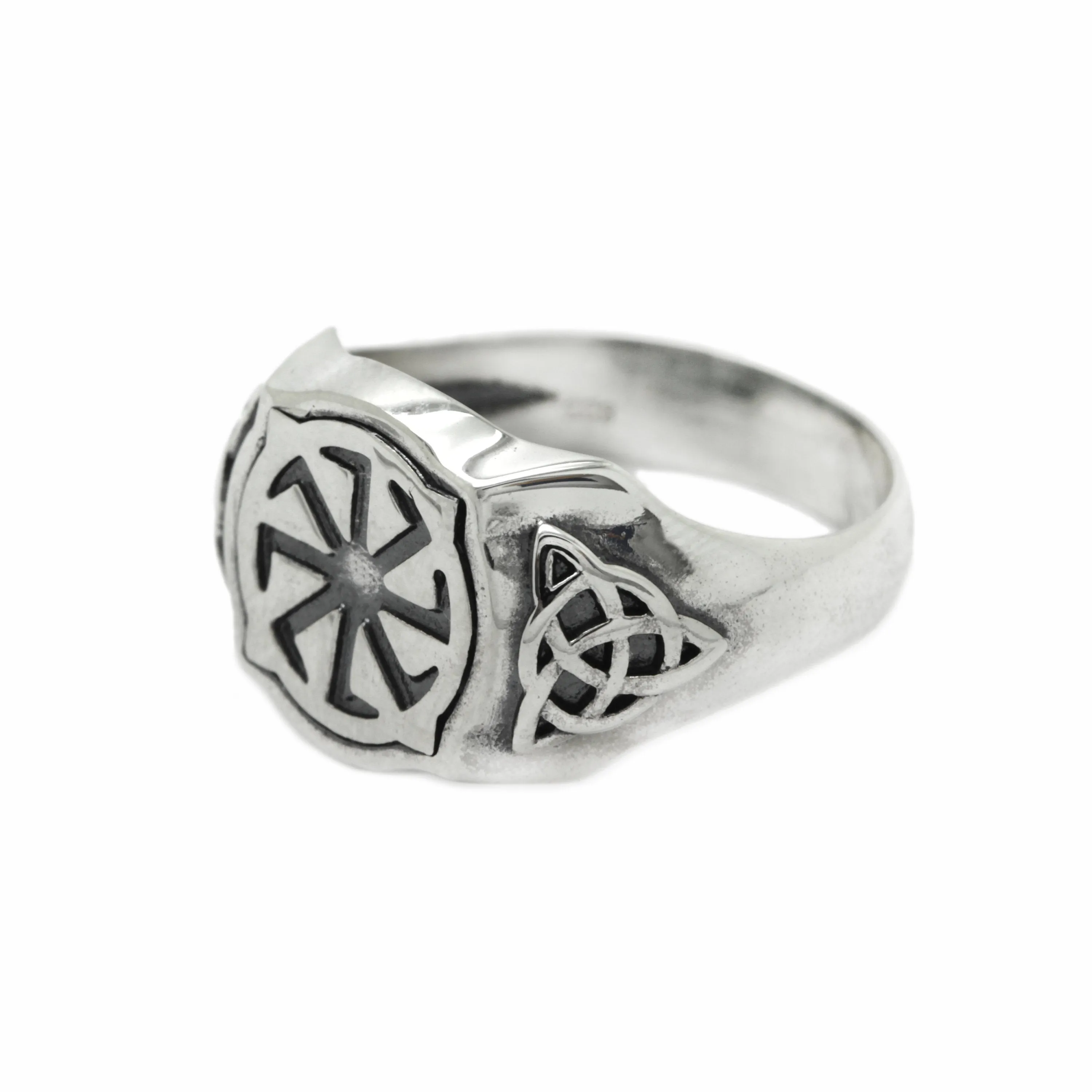 Kolyadnyk Colovrat Symbol Mens Signet Silver 925